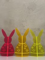 BUNNY TO GO - Happy Vibes - Hase aus leuchtendem Acrylglas
