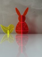 BUNNY TO GO - Happy Vibes - Hase aus leuchtendem Acrylglas