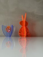 BUNNY TO GO - Happy Vibes - Hase aus leuchtendem Acrylglas