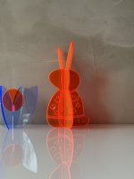 BUNNY TO GO - Happy Vibes - Hase aus leuchtendem Acrylglas
