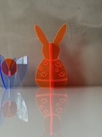 BUNNY TO GO - Happy Vibes - Hase aus leuchtendem Acrylglas