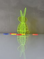 BUNNY TO GO - Happy Vibes - Hase aus leuchtendem Acrylglas