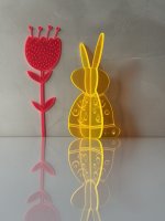 BUNNY TO GO - Happy Vibes - Hase aus leuchtendem Acrylglas