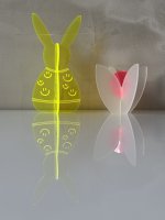 BUNNY TO GO - Happy Vibes - Hase aus leuchtendem Acrylglas
