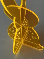 BUNNY TO GO - Happy Vibes - Hase aus leuchtendem Acrylglas