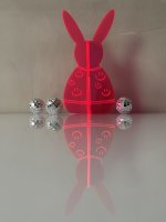BUNNY TO GO - Happy Vibes - Hase aus leuchtendem Acrylglas