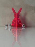BUNNY TO GO - Happy Vibes - Hase aus leuchtendem Acrylglas