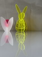 BUNNY TO GO - Happy Vibes - Hase aus leuchtendem Acrylglas