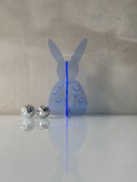 BUNNY TO GO - Happy Vibes - Hase aus leuchtendem Acrylglas