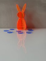 BUNNY TO GO - Flower Power - Glowing Acrylic Bunny