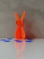 BUNNY TO GO - Flower Power - Glowing Acrylic Bunny