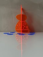 BUNNY TO GO - Flower Power - Glowing Acrylic Bunny
