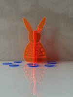BUNNY TO GO - Flower Power - Glowing Acrylic Bunny