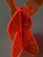 BUNNY TO GO - Flower Power - Glowing Acrylic Bunny