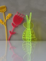 BUNNY TO GO - Flower Power - Glowing Acrylic Bunny