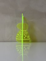 BUNNY TO GO - Flower Power - Glowing Acrylic Bunny