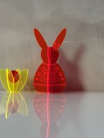 BUNNY TO GO - Flower Power - Glowing Acrylic Bunny