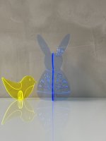 BUNNY TO GO - Flower Power - Glowing Acrylic Bunny