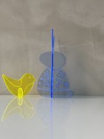 BUNNY TO GO - Flower Power - Glowing Acrylic Bunny
