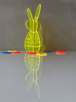 BUNNY TO GO - Flower Power - Glowing Acrylic Bunny