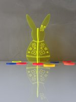 BUNNY TO GO - Flower Power - Glowing Acrylic Bunny
