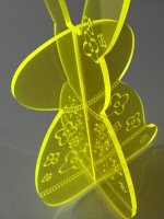 BUNNY TO GO - Flower Power - Glowing Acrylic Bunny