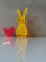 BUNNY TO GO - Flower Power - Glowing Acrylic Bunny