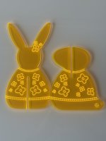 BUNNY TO GO - Flower Power - Glowing Acrylic Bunny