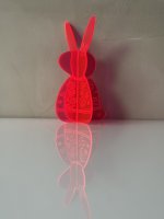 BUNNY TO GO - Flower Power - Glowing Acrylic Bunny