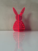 BUNNY TO GO - Flower Power - Glowing Acrylic Bunny