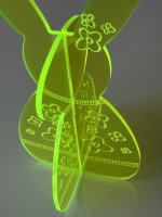 BUNNY TO GO - Flower Power - Glowing Acrylic Bunny