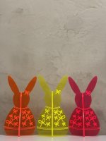 BUNNY TO GO - Bow Style - Glowing Acrylic Bunny with Bow