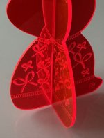 BUNNY TO GO - Bow Style - Lapin en acrylique lumineux avec nœud