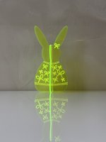 BUNNY TO GO - Bow Style - Lapin en acrylique lumineux avec nœud