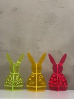 BUNNY TO GO - Bow Style - Hase aus leuchtendem Acrylglas