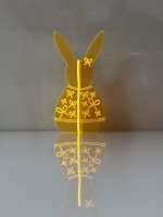 BUNNY TO GO - Bow Style - Lapin en acrylique lumineux avec nœud