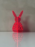 BUNNY TO GO - Bow Style - Lapin en acrylique lumineux avec nœud