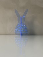 BUNNY TO GO - Bow Style - Lapin en acrylique lumineux avec nœud