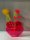 HEART Vase mit Blumen aus leuchtendem Acrylglas
