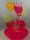 HEART Vase mit Blumen aus leuchtendem Acrylglas