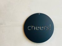 cheers! Wanddeko Bar Tresen aus Aluminium