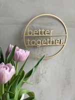 better together. Wanddeko Ring aus Aluminium