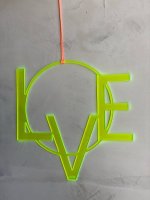 LOVE - 20cm - Acrylic Glass pink