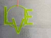 LOVE - 20cm - Acrylic Glass pink