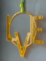 LOVE - 20cm - Acrylic Glass pink