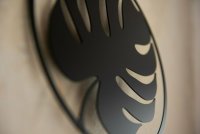 MONSTERA Blatt Ring Wanddeko aus Aluminium