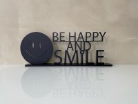 BE HAPPY AND SMILE Set mit Aufsteller und Fuß