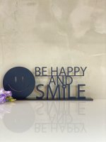 BE HAPPY AND SMILE Set mit Aufsteller und Fuß