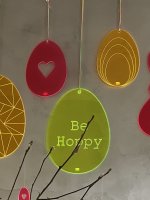 EGG BE HOPPY Anhänger Deko Osterei aus leuchtendem...