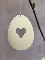 EGG HEART Anhänger Ei mit Herz aus Aluminium